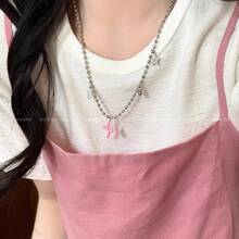1pc Lovely Sweet Balloon Puppy Pendant Necklace, Fashion Jewelry Accessories For Women, Suitable For Daily Use, Music Festival, Party, Great Gift For Friends, Puppy Keep