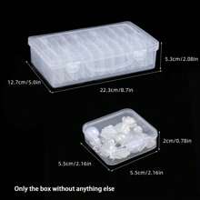 30/20/14 Small Boxes+1 Large Transparent Plastic Storage Box Set, Suitable For Storing Jewelry, Crafts, And Office Supplies, With A Covered Transparent Desktop Storage Box