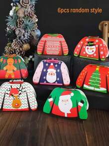 6 pezzi Scatole regalo decorative natalizie fai-da-te