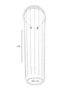 1件装三层水钻流苏发箍，Y2K狂欢节头饰发链头饰发饰藤蔓链，发饰，婚礼，发饰，准新娘