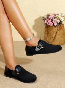 Women's Flat Slip-On Shoes, Spring/Summer New Soft Comfortable Round Toe Casual Loafers, Lightweight Design For Daily Wear, Suitable As Halloween Or Mother's Day Gift