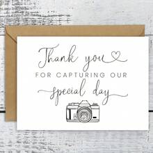1 buah Kartu Ucapan Terima Kasih untuk Fotografer Pernikahan Beserta Amplop - Ungkapan Apresiasi Elegan untuk Mengabadikan Momen Spesial Kami, Cocok untuk Fotografer dan Vendor Pernikahan - Kartu Fotografer - View 15