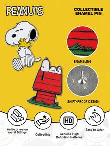 Peanuts 1/2 件官方授权金属胸针珐琅别针可爱卡通情侣礼物小狗个性化收藏品官方授权角色模型珠宝装饰背包书包服装布包铅笔盒可爱时尚徽章适合女性日常穿着生日礼物学校背包办公室配件衬衫夹克圣诞节万圣节衣服别针有趣的教师礼物服装配饰包饰 - 彩色 - 查看 13