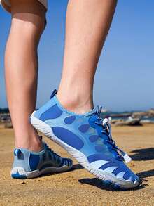 夏季健身运动户外沙滩溪流水鞋，青少年水上鞋 - 藍色 - 查看 5