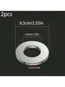 2pcs Stainless Steel Radiators, Water Pipes And Drainage Pipes, Circular Wall Pipe Covers, Decorative Pipe Rings, Pipe Ring Covers Kitchen Items Kitchen Accessories Kitchen Kitchen Tools - Multicolor - View 14