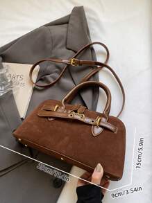 2025 Autumn/Winter Retro Suede Crossbody Bag, Women's New Fashion Versatile Handbag Shell Bag