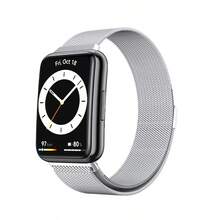 1pc Men Women Fashion Luxurious Metal Magnetic Strap Compatible With Huawei Smart Wristbands Fit 1/Fit 2/Fit 3/Fit 4 Wristband Bracelet Compatible With HuaWei Series Fit 1 2 3 4 Strap Accessories