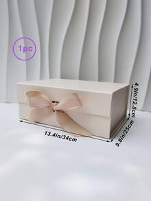 Foldable Thick Cardboard Gift Box, Suitable For Gift Wrapping, Rectangular, Magnetic Closure Lid, With Ribbon, Can Be Used As Groomsman Proposal Box, Wedding, Christmas, Halloween, Birthday Gift Packaging, School Supplies, Back To School Supplies, Etc.