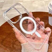 Clear Case Magsafe Transparent Cover Compatible For 15 14 13 12 11 X XR 7 8 16 Pro MAX - 無色 - 查看 3