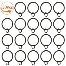 10Pcs/30Pcs/50Pcs 1.5-Inch Open-Hole Metal Curtain Rings, Hanging Rings And Hooks, For Curtain Rods, Shower Curtains, Living Room, Bathroom (Gold, Black, Silver)