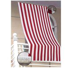 Striped Awning With Fringes For Balcony, Window, Washable Polyester Fabric, With Rings For Easy Installation, Available In Various Sizes And Colors, Ideal For Outdoor And Home Decoration - Đỏ và trắng - Xem 4