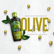 Vatika Naturals 橄榄油护发 - 200 毫升滋养和保护 | 100% 天然油，富含杏仁和维生素 E，适合所有发质，学校背包
