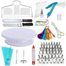Pastry Kit 106 Pieces Stainless Steel Nozzles For Icing And Decorating Cakes And Cupcakes - Nhiều màu - Xem 4