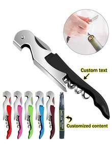 Customizable 1/5/10pcs Stainless Steel Creative Seahorse Bottle Opener, Customizable Text On Handle Back, Multifunctional Wine & Beer Opener, Birthday Party Bar Tool Gift - Multicolor - View 1