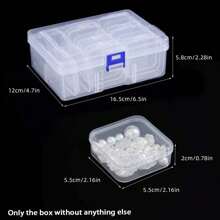 30/20/14 Small Boxes+1 Large Transparent Plastic Storage Box Set, Suitable For Storing Jewelry, Crafts, And Office Supplies, With A Covered Transparent Desktop Storage Box