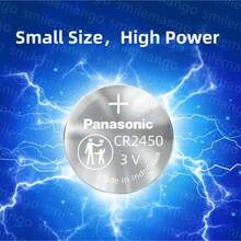 Panasonic CR2450 Battery 3V Lithium Button Cell 700mAh CR 2450 5029LC DL2450 BR2450 Cell Coin Battery For Watch Toys - CR2450 - 查看 1