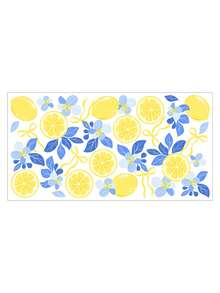 Summer Lemon Floral UV DTF Transfer Sticker Libbey Glass Cups Wraps Rub On Transfer Sticker For 16oz Glass Cup Waterproof Sticker, Summer Drink Cup Wrap, Bottle Coffee Mug Cup Self-Adhesive Sticker, Laptops Greeting Cards Decal Stickers, Suitable For Any Hard Surface Transfer Decals Supplies - Yellow - View 5