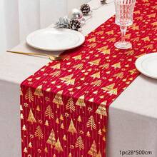 1pc White With Silver Snowflake Table Runner 11"X108", DIY Party Decor, Suitable For Home, Wedding, Birthday Party, Christmas, Banquet Table Decoration (White) - Multicolor - View 12