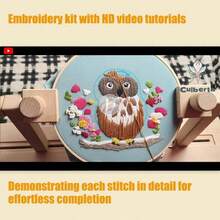 Culberta Embroidery Kit Mini For Adults &Amp; Kids, Hot-Air Balloon Cross Stitch Beginner Craft Set With HD Video Tutorials, Handmade DIY Art Supplies For Gifts - Pattern1 - View 6