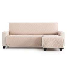 Fundasdesofa Cubre Sofá DRY PROTECT | Chaise Longue Derecho 240 | Disponible en 8 colores diferentes | Repelente líquidos | Funda protectora Antimanchas | Apto para mascotas | Hecha en España - Beis - Ver 2