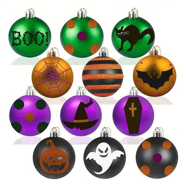 Halloween Decorations - Halloween Tree Decorations - 12/24 Pack Halloween Decorations Halloween/Christmas Tree Ball Hanging Decorations - Halloween Tree Decorations