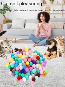 Juguete diseñado para promover el amor y la confianza entre el dueño y el gato, adecuado para que los gatos jueguen, adecuado para gatos, perros y pequeños animales. El color de las bolas de burbujas es aleatorio.