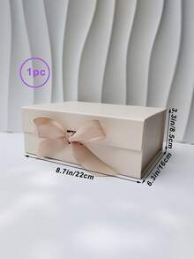 Foldable Thick Cardboard Gift Box, Suitable For Gift Wrapping, Rectangular, Magnetic Closure Lid, With Ribbon, Can Be Used As Groomsman Proposal Box, Wedding, Christmas, Halloween, Birthday Gift Packaging, School Supplies, Back To School Supplies, Etc.