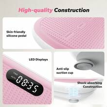 MERACH Vibration Plate Exercise Machine, Bluetooth And Silicone Pedal, Stimulate Deep Fat, Automatic Sensing, Vibration Plate For Lymphatic Drainage, Vibrating For Weight Loss - 美規A型插(110-127V) - 查看 4