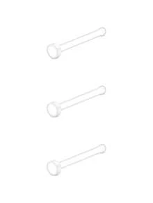 3 件/套休闲运动亚克力透明鼻环 Bioflex 男女适用，塑料透明鼻钉，工作用 L 形，身体透明穿孔固定器 20g 鼻环耳钉穿孔首饰，透明鼻钉，工作用透明鼻环，透明鼻穿孔塑料鼻环，隐形鼻环固定器，透明鼻环垫片，鼻固定器 - 無色 - 查看 17