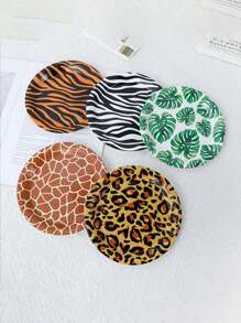 أطباق لحفلة بموضوع الحيوانات البرية، أطباق ورقية مطبوعة بنمط فرو النمر والفهد والزرافة بقطر 7/9 بوصة مناسبة لأعياد الميلاد والتجمعات الجماعية والتخييم والولائم، ديكورات خلفية لحفلات العودة للمدرسة والحفلات الزفاف والأحداث ذات موضوع الحيوانات البرية/الحديقة الحيوانية