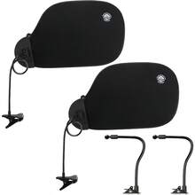 2 Pcs Adjustable Office Desk Shade And Cubicle Shade Office Plastic Privacy Desk Accessories For Block Light Privacy Glare Reduction And Improve Comfort Essential Product Black - Black - View 1