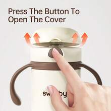 1pc Insulated Baby Bottle, For Infants 1-3 Years Old, Children's Drinking Cup With Straw - Multicolor - View 8