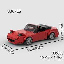 MIKEMENG Đồ chơi khối xây dựng xe đua siêu xe màu xanh/đỏ, Bộ đồ chơi xây dựng mô hình xe tự làm, Đồ chơi xây dựng công nghệ và kỹ thuật, Đồ chơi xe hơi cho bé trai và người lớn, Quà tặng sưu tập tốt nhất cho Halloween, Giáng sinh và sinh nhật - người mẫu - Xem 10