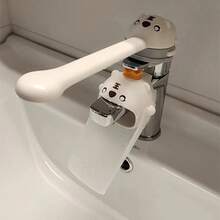 Silicone Faucet Extender - Cute Cartoon Tiger Design, Splash Proof, Convenient For Handwashing And Faucet Control