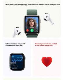 Apple SE smartklocka aluminiumfodral i dubbel storlek syre elektrokardiogram dubbel övervakning SOS falllarm vattentät magnetisk snabbladdning - Stjärnljusfärg + Stjärnljusfärg - Visa 6