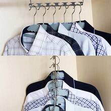6PCS Space Saver Clothes Hanger Coat Pant Magic Hooks Closet Organizer Hanger Home