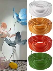 1 Stück künstliche Topiary Blumen dekorative Modellrohre, PVC Aluminium Kunststoff flexible Schläuche für DIY Partydekorationen, Geburtstag, Weihnachten, Hochzeit, ohne Stromversorgung, verschiedene Pflanzen, Neujahr Anlass, Kunststoffmaterial