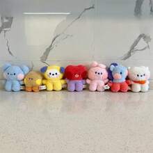 Cosplay Series Anime Figures Kawaii New Kpop Cartoon 8Cm Small Animal Mini COOKY RJ TATA Plush Keychain Knapsack Pendant Cartoon New Plush Doll Pendant Birthday Gift A Christmas And Birthday Gift For A Friend - Multicolor - View 6