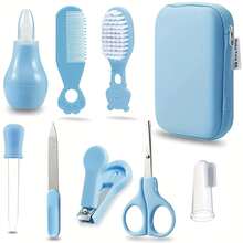 9pcs Healthcare Kit With Portable Case- Comprehensive Health & Grooming Set With Feeding Dropper,Nose Cleaner, Nail Clippers, Comb, Brushes & More, Perfect For Shower & Holiday Gifts, Accessories, Ideal For Daily Personal Care - Multicolor - View 10
