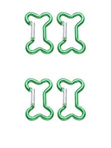 4pcs Aluminum Snap Hook Carabiner Bone Shaped Ring Key Chain Clip Keychain Hiking Camp Outdoor Hooks,Colorful Outdoor Keychain,Bone -Shaped Aluminum Carabiners, Heavy Duty Spring Hook Keychain Clips, Lightweight & Mixed Colors, Ideal For Camping, Fishing, Pet Leashes, And Securing Indoor/Outdoor Gear, Camping Accessories