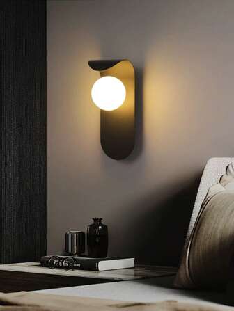 1 pieza Lámpara de pared minimalista moderna, con soporte de lámpara G9, conexión eléctrica permanente, adecuado para dormitorio, mesita de noche, sala de estar, pared de fondo de TV, iluminación de pasillo y escalera