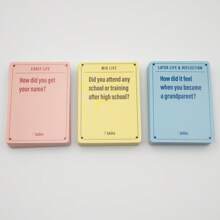 1 Peça - 152 Cartas Conjunto de Ferramentas para Entrevista de História de Vida, Perguntas Interessantes para Amigos, Pais e Avós, Jogo de Compartilhamento de Memórias Significativas para Noites em Família, Um ótimo presente