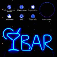 1 pezzo Luce a LED a forma di lettera "Bar", lampada alfabeto a luce bianca calda, combinazione di parole DIY BAR adatta per bar, taverna, festa, compleanno, campeggio, zona pranzo, corridoio, dormitorio, camera da letto, spuntino notturno, ristorante e scene di festa, decorazione per San Valentino, Festa della Mamma, Ognissanti, Natale e altre vacanze - funzionamento a batteria (batterie non incluse)