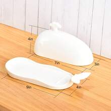 Ursword 1 zestaw pięknej ceramicznej maselniczki z pokrywką do lodówki blatowej, pojemnik na masło w kształcie wieloryba z porcelanową pokrywką i uchwytem do masła w kostce East West Coast, pojemnik na masło, zabawny wystrój kuchni i akcesoria na prezenty kuchenne, kolorowy, zawiera kolor biały, zielony, pomarańczowy, żółty i czarny