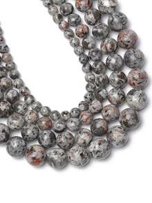 Natural Flame Stone Beads New Yooperlite Sodalite Loose Spacer UV Glowing Fire Stone For Jewelry Making Diy Bracelet 6/8/10/12mm - Flame Stone - View 9