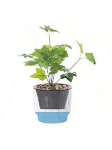 1 件白色花园花盆，室内植物自动浇水花盆，适合所有室内植物、花卉、非洲紫罗兰，非常适合房间装饰、家居装饰、卧室装饰和花园装饰 - 彩色 - 查看 9