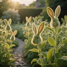 Cold-Resistant Easy To Grow For DIY Garden Houseplant Valentine's Day Christmas Holiday Flowers High Germination Versatile Fluffy Texture Low Maintenance Ornamental Perfect For Pots Garden 200 Pieces Bunny Ear Plant Seeds Rare Non-GMO Handpicked Adorable Bunny Ear Shaped Leaves
