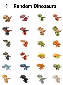 1/3/5件恐龙动物模型（款式随机不重复）恐龙咬手指玩具新奇模型动物恐龙摆件展示挂件饰品1/3/5件恐龙动物模型（带咬手指功能）款式随机，精致小巧，材质耐用，恐龙造型多样 - 彩色 - 查看 13