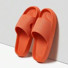 1 par de sandalias/chanclas para mujer con suela gruesa tipo nube, de EVA suave para playa, antideslizante para baño y uso en el hogar