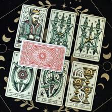 1 Box Tarot Cards, 78pcs English Version, Suitable For Back To School, Christmas, Halloween, Thanksgiving Gift, Party Board Games And Card Games